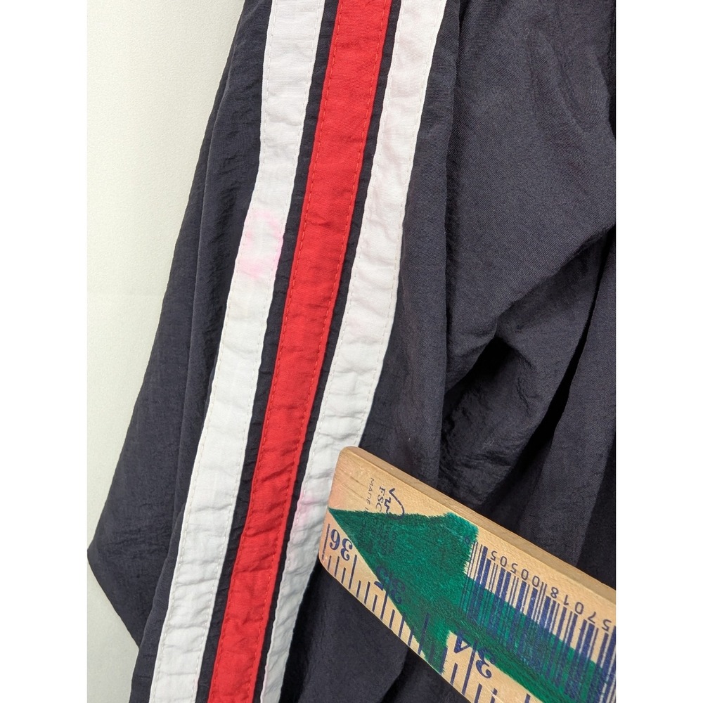 Wella XL Pullover Jacket Windbreaker Black Red White Stripe 1/4 Zip Front - Picture 8 of 11